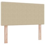 vidaXL Lit à ressorts avec matelas beige 120x200 cm en velours côtelé