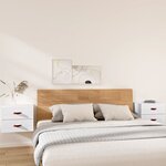 vidaXL Tables de chevet murales 2 Pièces Blanc 50x36x40 cm