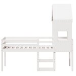 vidaXL Lit haut sans matelas blanc 75x190 cm bois de pin massif