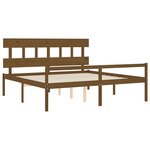 vidaXL Lit pour personne âgée sans matelas 200x200 cm bois massif