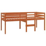 vidaXL Lit haut cire marron 75x190 cm bois de pin massif
