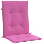 vidaXL Coussins de chaise à dossier bas lot de 6 rose tissu