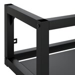 vidaXL Cadre de lavabo de salle de bain mural Noir 59x38x31 cm Fer