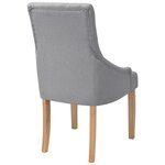 vidaXL Chaises à manger lot de 6 gris clair tissu
