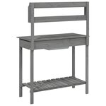 vidaXL Table de rempotage avec évier gris bois massif de de sapin
