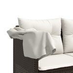 vidaXL Salon de jardin avec coussins 5 Pièces marron résine tressée