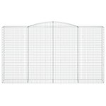 vidaXL Paniers à gabions arqués 20 Pièces 400x50x220/240 cm Fer galvanisé