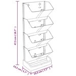 vidaXL Ensemble de jardinières verticales 4 Pièces Anthracite PP
