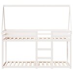vidaXL Lit superposé sans matelas blanc 90x200 cm bois de pin massif