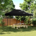 vidaXL Tente de réception pliable escamotable noir 440x292x315 cm