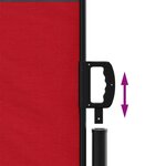 vidaXL Auvent latéral rétractable rouge 140x600 cm