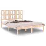 vidaXL Cadre de lit bois massif 120x190 cm petit double