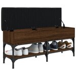 vidaXL Banc à chaussures chêne marron 102x32x45 cm bois d'ingénierie