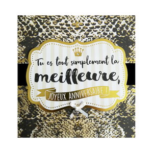 Carte de voeux glamour - anniversaire - tu es tout  simplement la meilleure