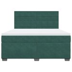 vidaXL Sommier à lattes de lit et matelas Vert foncé 180x200cm Velours