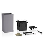 LECHUZA Jardinière CANTO Stone 30 LED High ALL-IN-ONE 30x30 cm