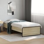 vidaXL Cadre de lit sans matelas chêne sonoma 90x200 cm