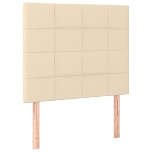 vidaXL Têtes de lit 2 Pièces Crème 100x5x78/88 cm Tissu