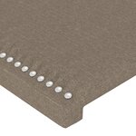 vidaXL Tête de lit à LED Taupe 83x16x118/128 cm Tissu
