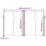 vidaXL Auvent latéral rétractable blanc 200x1200 cm
