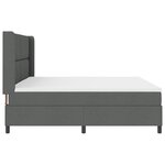 Lit Box Spring vidaXL avec Matelas et LED en Gris Foncé  200x200 cm Tissu
