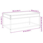vidaXL Table basse avec LED infini chêne sonoma 90x50x41 cm