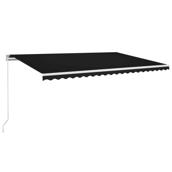 vidaXL Auvent manuel rétractable avec LED 500x300 cm Anthracite
