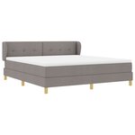 Lit Box Spring vidaXL avec Matelas - Taupe 180x200 cm Tissu