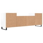 vidaXL Meuble TV Blanc brillant 160x35x55 cm Bois d'ingénierie