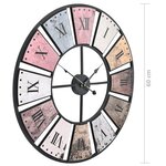 vidaXL Horloge murale vintage avec mouvement à quartz 60 cm XXL