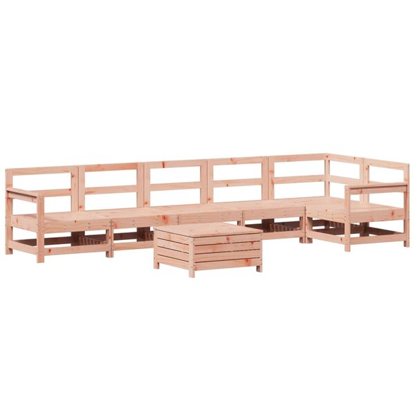 vidaXL Salon de jardin 7 Pièces bois massif sapin de douglas