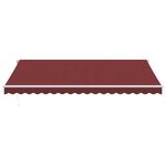 vidaXL Auvent manuel rétractable avec LED bordeaux 450x300 cm