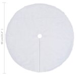 vidaXL Jupe de sapin de Noël Blanc 90 cm Fausse fourrure