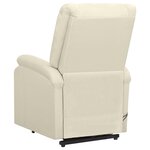 vidaXL Fauteuil de massage Crème Tissu