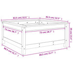 vidaXL Jardinière blanc 82 5x82 5x39 cm bois massif de pin