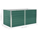 vidaXL Jardinière 160 x 80 x 77 cm Acier galvanisé Vert