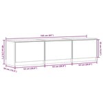 vidaXL Meuble TV avec LED noir 165x34x40 cm bois d'ingénierie