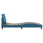vidaXL Cadre de lit avec lumières LED bleu 80x200 cm velours
