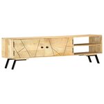 vidaXL Meuble TV 140x30x40 cm bois de manguier massif