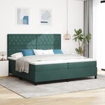 Lit avec sommier et matelas vidaXL Vert foncé 200x200 cm Velours