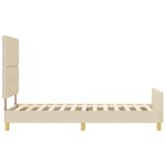 Lit en crème vidaXL 90x200 cm en tissu