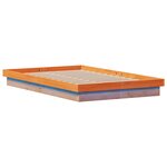 vidaXL Cadre de lit à LED cire marron 120x200 cm bois de pin massif