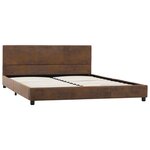 vidaXL Cadre de lit sans matelas marron similicuir daim 120x200 cm