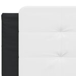 vidaXL Lit avec matelas noir et blanc 160x200 cm similicuir