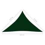 vidaXL Voile de parasol Tissu Oxford triangulaire 2 5x2 5x3 5 m