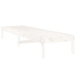 vidaXL Chaises longues lot de 2 blanc 199 5x60x74cm bois massif de pin