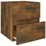 vidaXL Armoire de lavabo Chêne fumé 41x38 5x45 cm Bois d'ingénierie