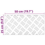 vidaXL Plaques en Aluminium à Motifs 4 Pièces Antidérapantes 50x25 cm