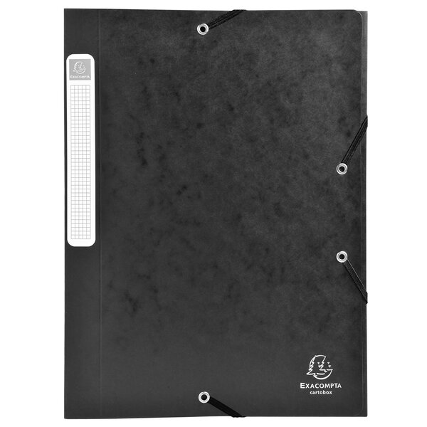 Boite De Classement Cartobox Dos 25mm Carte Lustrée - A4 - Noir - X 25 - Exacompta