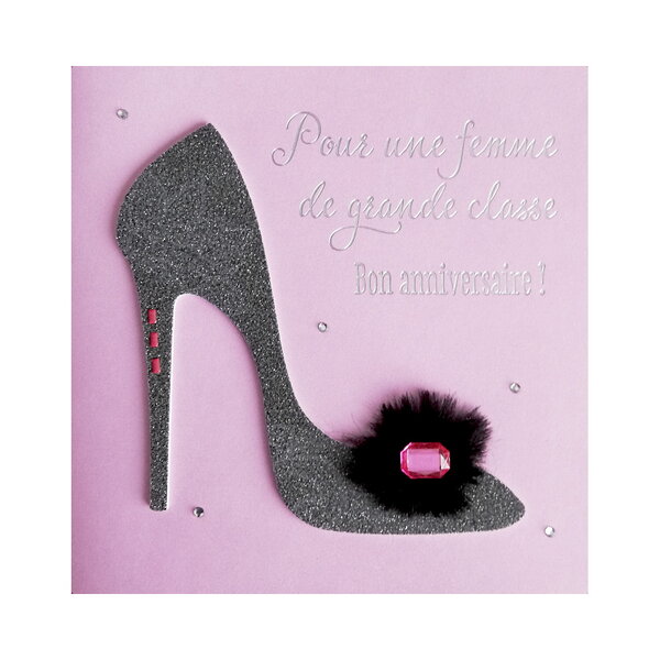 Carte de voeux glamour - anniversaire - pour une femme de grande classe